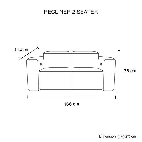 Multiple Seater Fabric Power Recliner with Power Headrest & Zero-Wall Design
