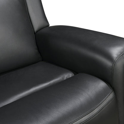 3-1-1 Seater Electric Leather/PVC Black Recliner Set