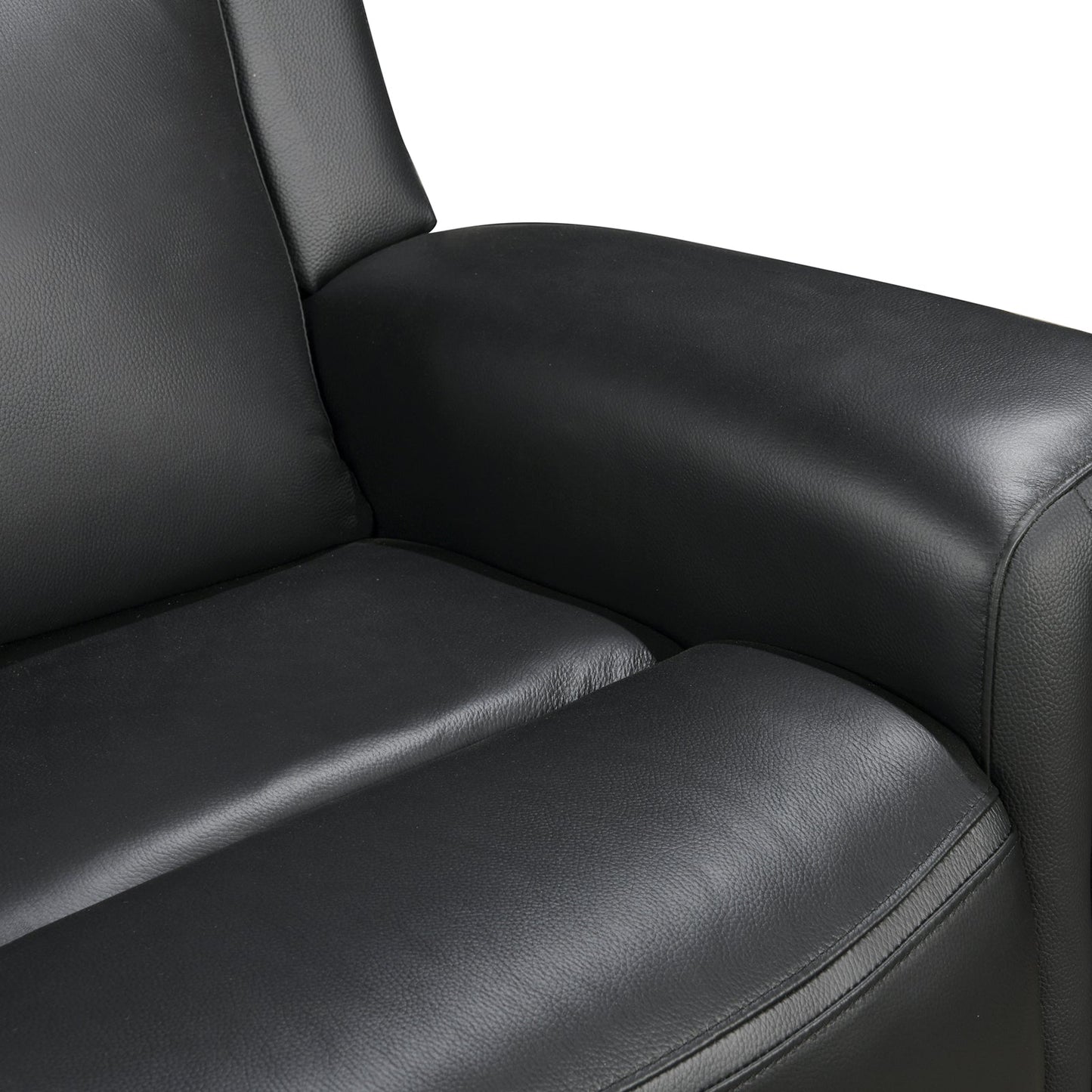 3-2-1 Seater Electric Leather/PVC Black Recliner Set