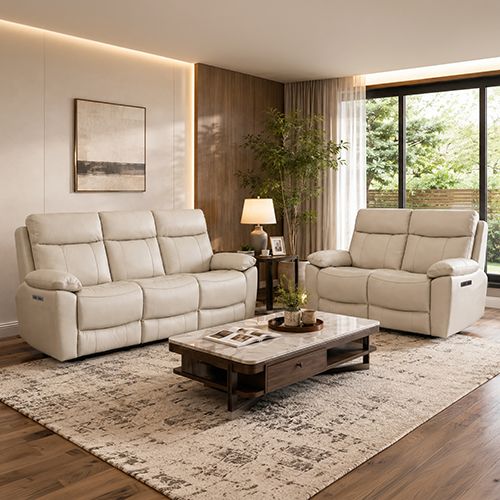 Multiple Seater Top Grain Leather Electric Recliner Sofa