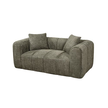 Frameless Compressed Fabric 2 Seater Sofa