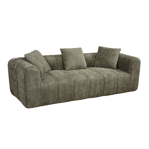 Frameless Compressed Fabric 3 Seater Sofa