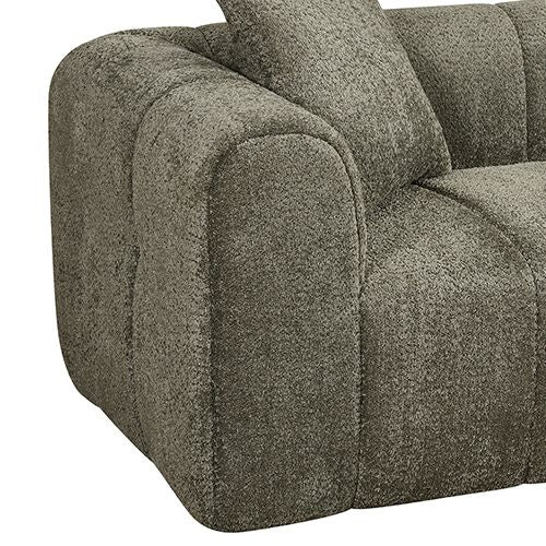 Frameless Compressed Fabric 3 Seater Sofa