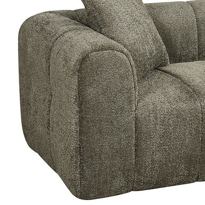 Frameless Compressed Fabric 3 Seater Sofa