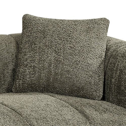Frameless Compressed Fabric 3 Seater Sofa