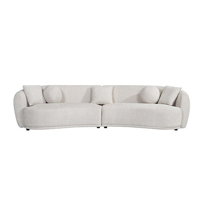 4 Seater Curved Fabric Sofa