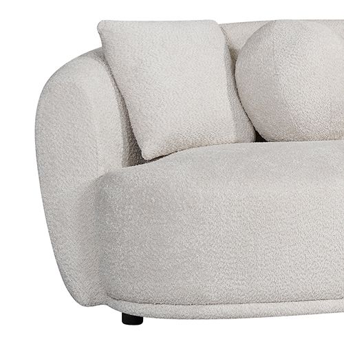 4 Seater Curved Fabric Sofa