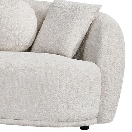 4 Seater Curved Fabric Sofa