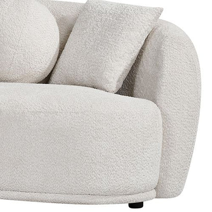 4 Seater Curved Fabric Sofa