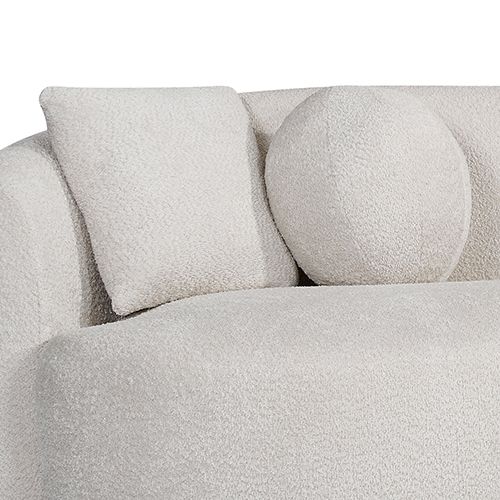 4 Seater Curved Fabric Sofa