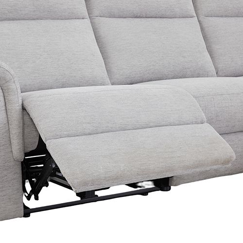 Fabric Electric Recliner Grey Chaise Sofa with Storage
