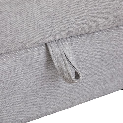 Fabric Electric Recliner Grey Chaise Sofa with Storage