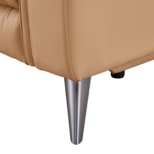 Top Grain Leather Electric Recliner Chaise Sofa with Storage