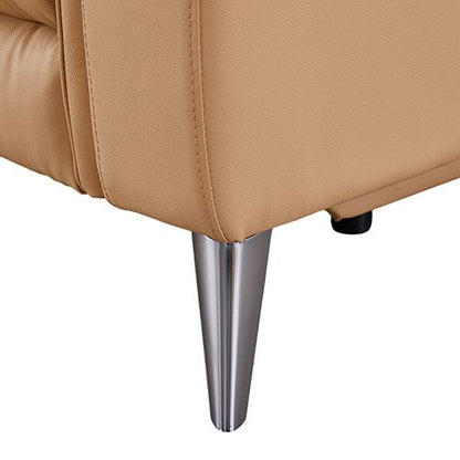 Top Grain Leather Electric Recliner Chaise Sofa with Storage