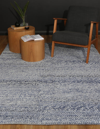 Harlow Loopy Blue Wool Blend Rug 240x330