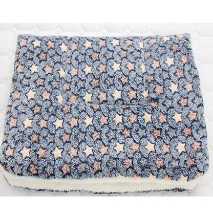 S Size Puppy Dog Cat Cushion Mattress Blanket Bed Soft Warm Pet Pad Winter Kennel House - Blue Whitestar