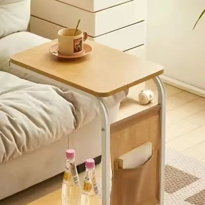 Mobile Coffee Table Tea Table Computer Desk with Wheels for Living Room Home