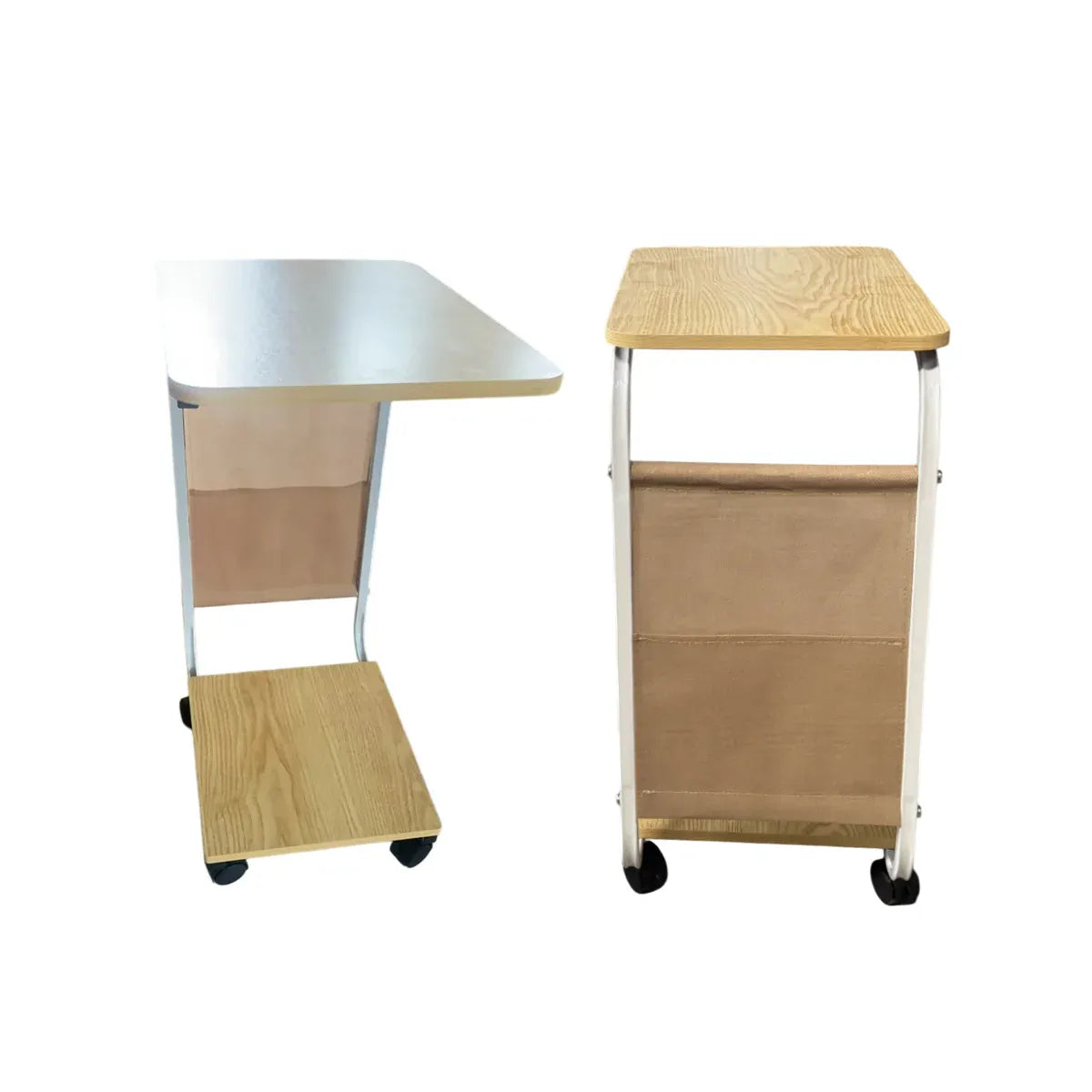 Mobile Coffee Table Tea Table Computer Desk with Wheels for Living Room Home