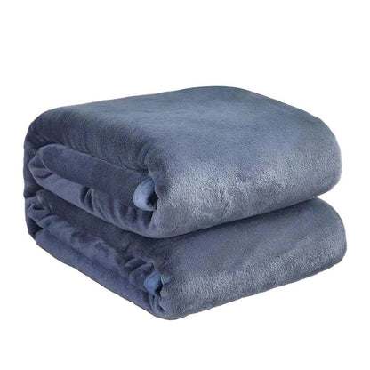 Soft Winter Flannel Blanket for Office Home Lunch Break Warm Cozy Throw Blanket - Wine Red