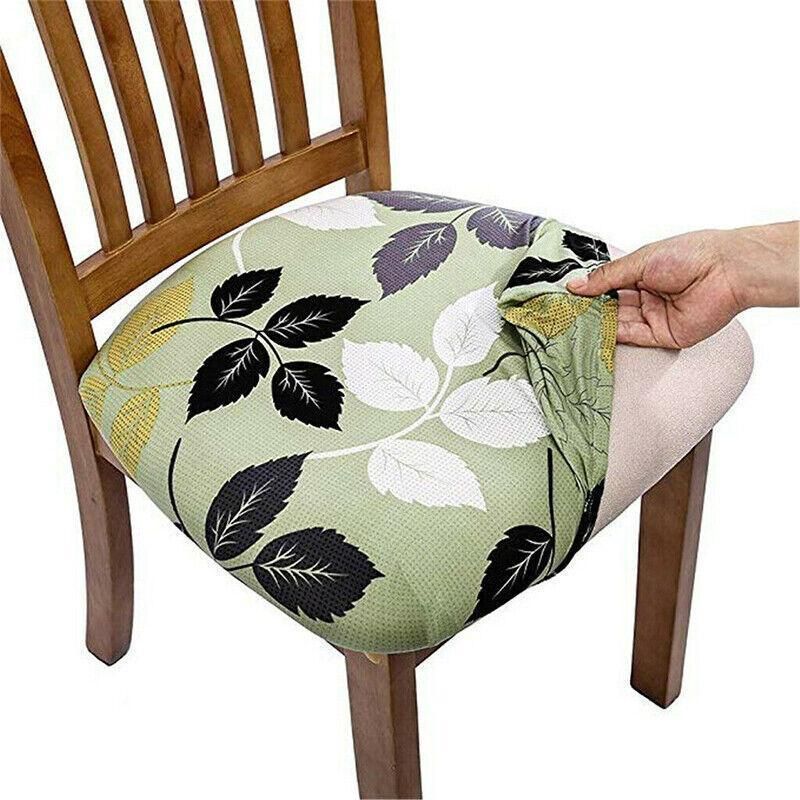 Stretch Dining Chair Seat Covers Removable Seat Cushion Slipcovers Protector - I