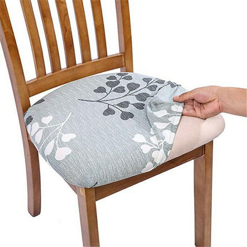 Stretch Dining Chair Seat Covers Removable Seat Cushion Slipcovers Protector - I
