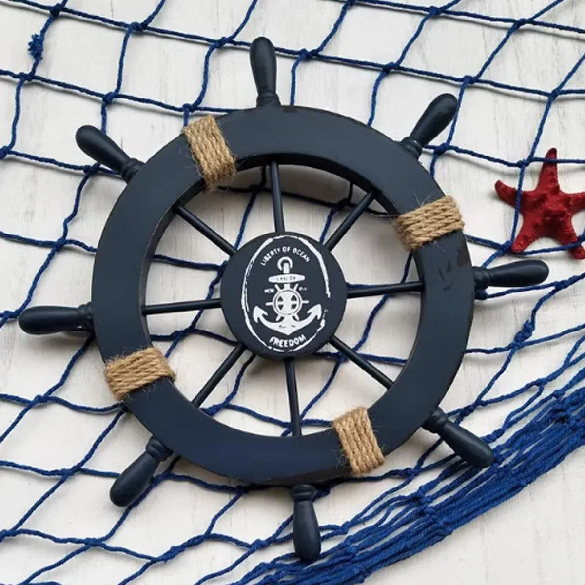27cm Hanging Wooden Rudder Decorative Ornament Wall Decor Beach Home Decor