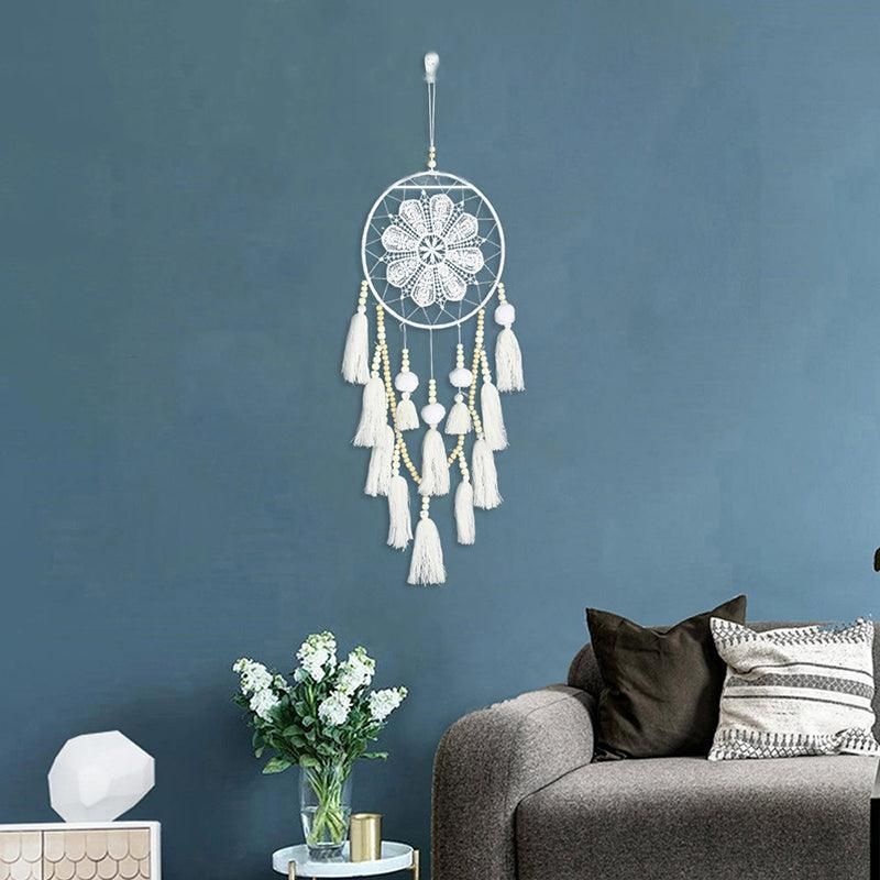 Handmade Dream Catcher Natural Macrame Hairball Art Wall Hanging Room Home Decor