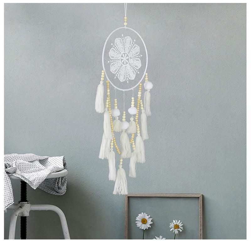 Handmade Dream Catcher Natural Macrame Hairball Art Wall Hanging Room Home Decor