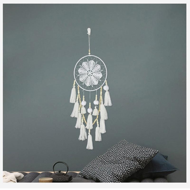 Handmade Dream Catcher Natural Macrame Hairball Art Wall Hanging Room Home Decor