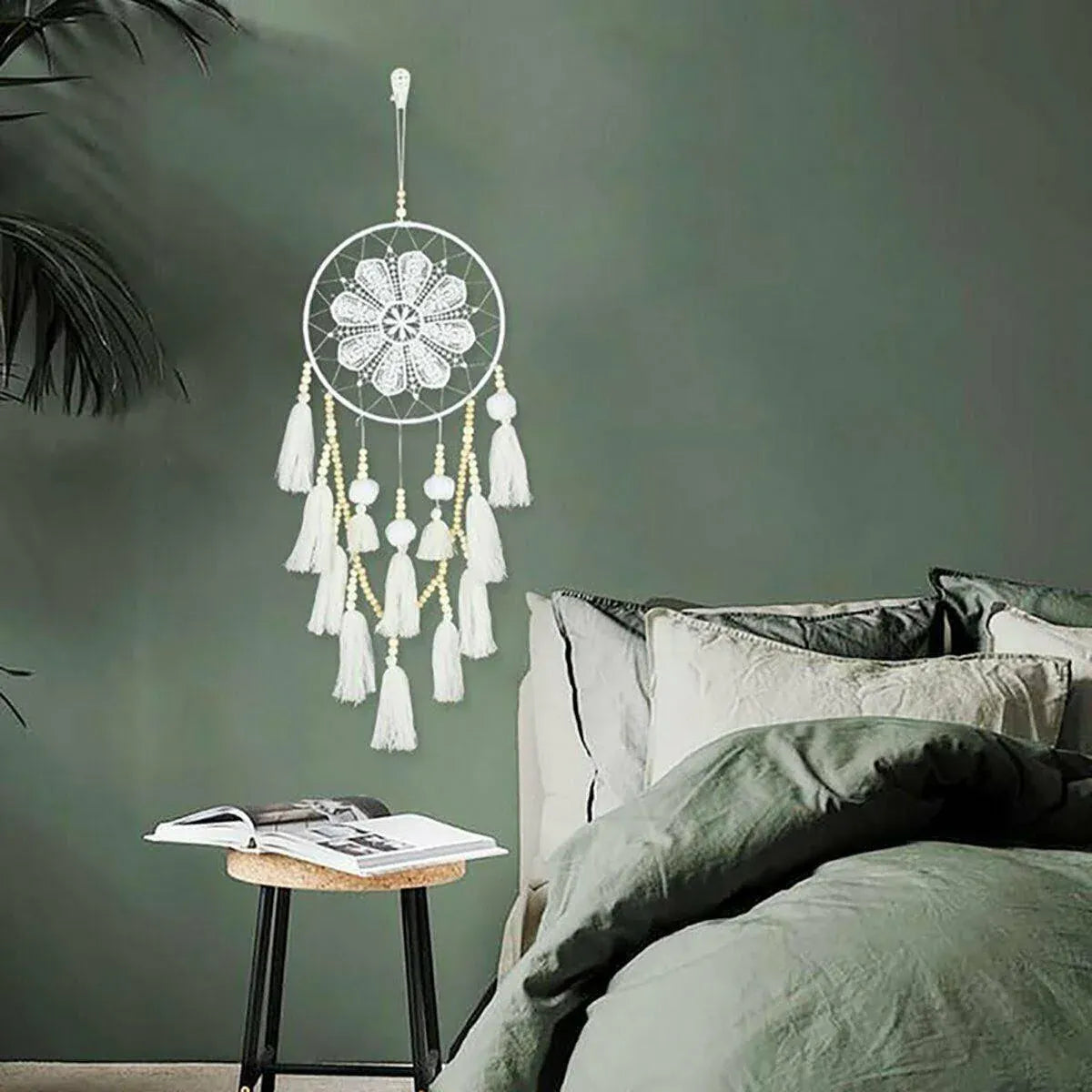 Handmade Dream Catcher Natural Macrame Hairball Art Wall Hanging Room Home Decor