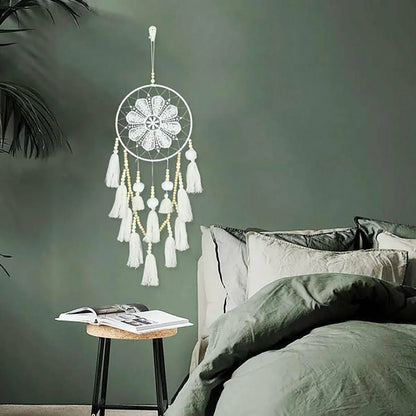 Handmade Dream Catcher Natural Macrame Hairball Art Wall Hanging Room Home Decor