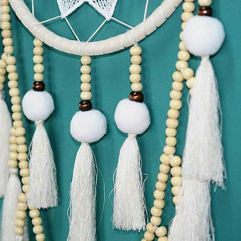 Handmade Dream Catcher Natural Macrame Hairball Art Wall Hanging Room Home Decor