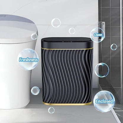 Sensor Trash Can 8L Narrow Black Smart Bin Touchless Bathroom Toilet Waste Bin