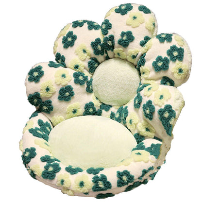 Cute Soft Seat Cushion Flower Shaped Lazy Sofa Pad for Office Chairs and Home Use - Red