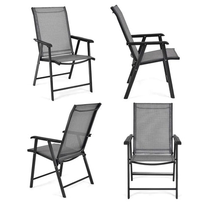 Outdoor Folding Chair Metal Portable Patio Balcony Chair with Backrest Sub Chair