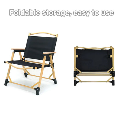 Outdoor Folding Chair Portable Camping Seat Compact Foldable Chair for Picnic - Khaki