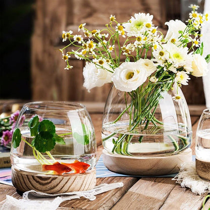 Japanese Style Small Glass Vases Fish Tank for Elegant Home Decor - S