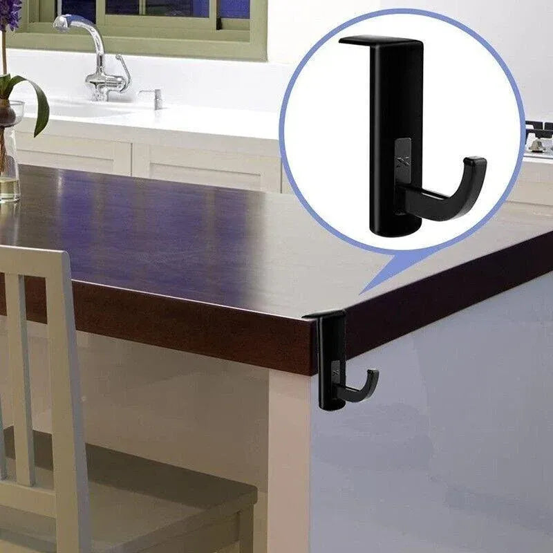Universal Headphone Hook Desk Edge Mount Adhesive Headset Holder - White