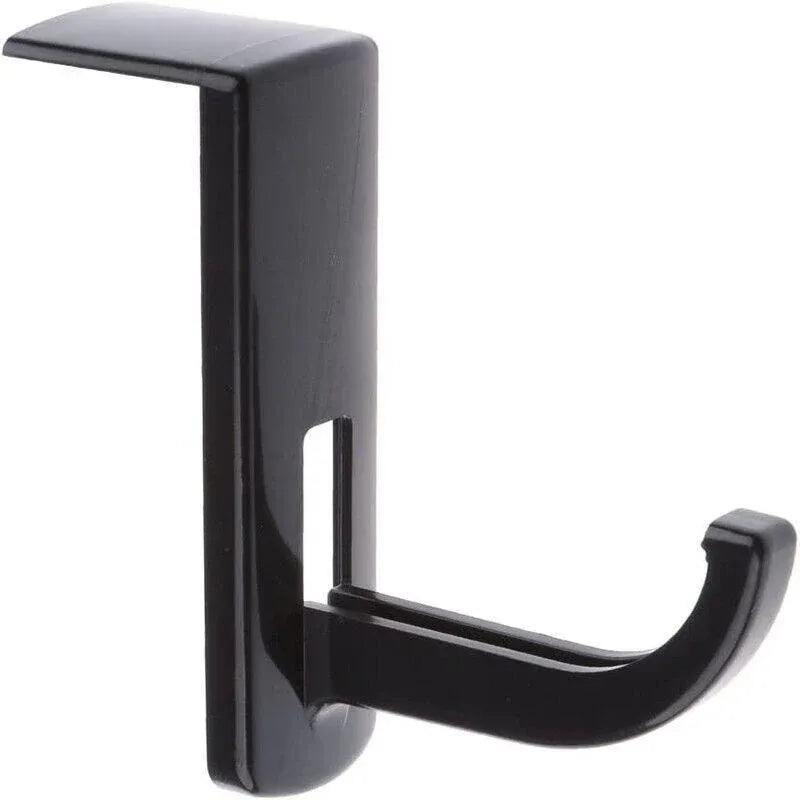 Universal Headphone Hook Desk Edge Mount Adhesive Headset Holder - White