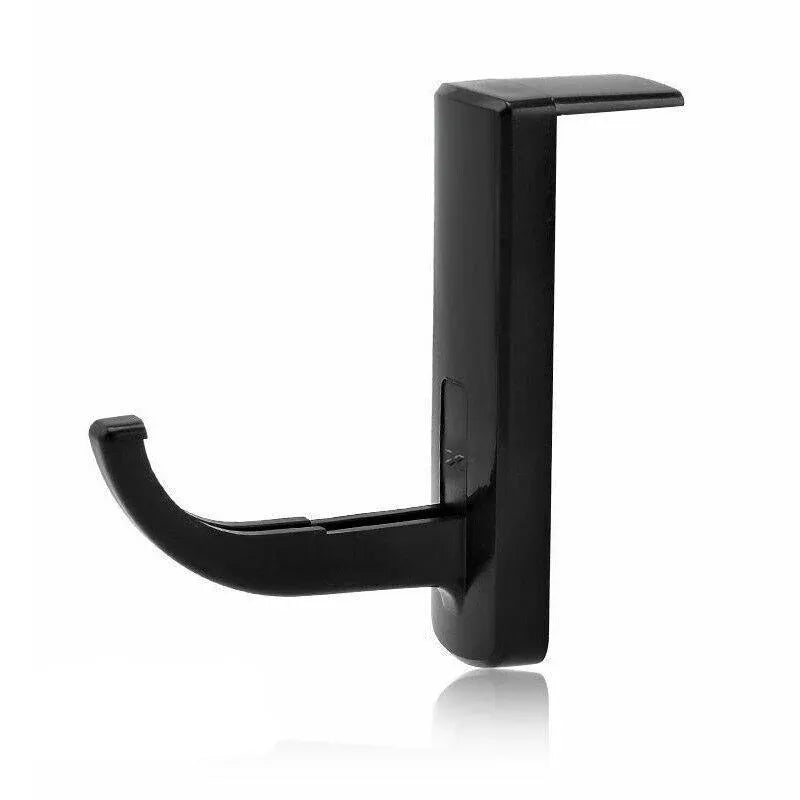 Universal Headphone Hook Desk Edge Mount Adhesive Headset Holder - White