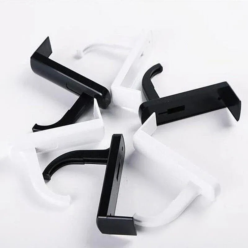 Universal Headphone Hook Desk Edge Mount Adhesive Headset Holder - White