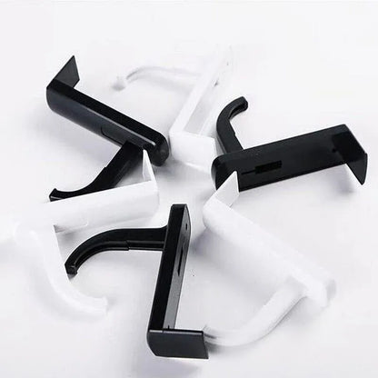 Universal Headphone Hook Desk Edge Mount Adhesive Headset Holder - White