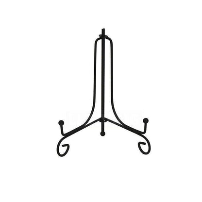 Plate Stands Iron Display Easel Photo Picture Bowl Dish Book Holder Frame Black - 5 Inch