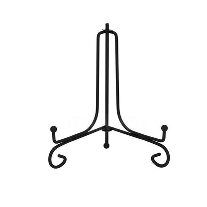 Plate Stands Iron Display Easel Photo Picture Bowl Dish Book Holder Frame Black - 5 Inch