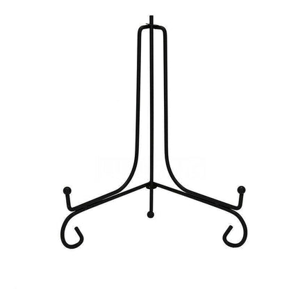 Plate Stands Iron Display Easel Photo Picture Bowl Dish Book Holder Frame Black - 5 Inch