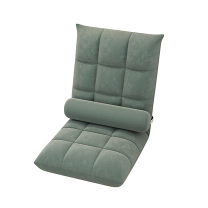 Floor Lounge Sofa Bed Chair with Lumbar Pillow Folding Adjustable Cushion - Pink