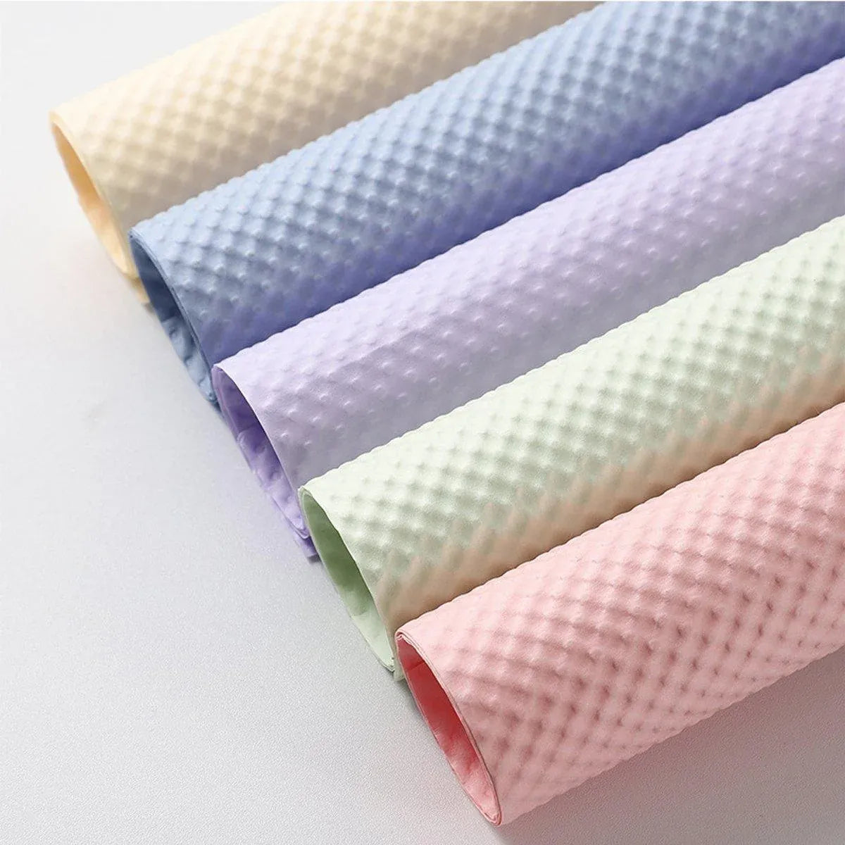 Embossed Paper Convex Flower Wrapping Paper for Floral Shop and Flower Wrapping - White