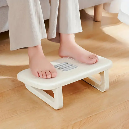 Ergonomic Office Footrest Adjustable Under Desk Stool Anti Fatigue Foot Support - Blue