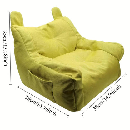 Small Sofa Chair Couch for Living Room Family Pet Furniture Comfortable Seat - White