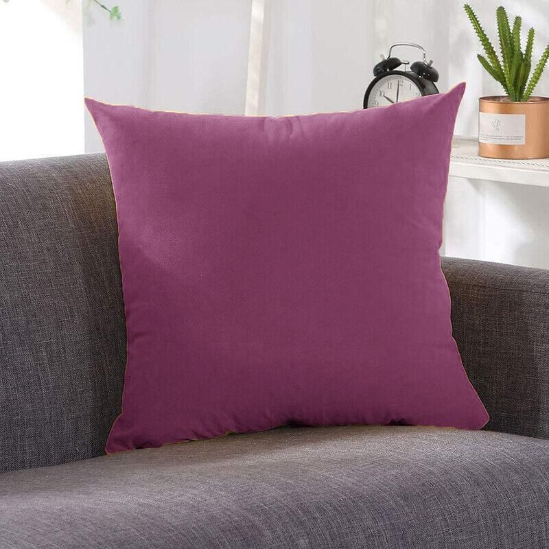 40x40cm Multicoloured Plain Solid Colour Cushion Cover Covers Decorative Pillow Case - Beige